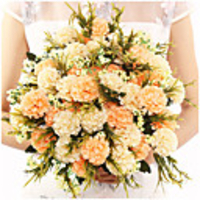 Pearl Ball Chrysanthemum Handmade Silk Flower Plant Bouquet Decoration