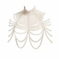 pearl body china bra - fashion shoulder necklaces bra body jewelry (s-pearl)