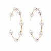 pearl hoop earrings for women fashion hypoallergenic girls pearl earrings drop dangle earrings jewelry gifts