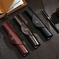Pencil Case Pen Pouch Marker Bag Waterproof Creative Wear-Resistant PU Leather for School Office Business miniinthebox