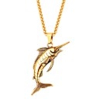 Pendant Necklace Fish Animal Fashion Stainless Steel Black Gold Silver 55 cm Necklace Jewelry For Daily