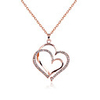 Pendant Necklace Mother Daughter Rhinestone Rose Gold Plated Alloy Golden Necklace Jewelry For Party Daily