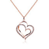 Pendant Necklace Mother Daughter Rhinestone Rose Gold Plated Alloy Golden Necklace Jewelry For Party Daily