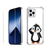 Penguin Case For Apple iPhone 12 iPhone 11 iPhone 12 Pro Max Unique Design Protective Case with Screen Protector Shockproof Back Cover TPU