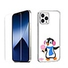 Penguin Case For Apple iPhone 12 iPhone 11 iPhone 12 Pro Max Unique Design Protective Case with Screen Protector Shockproof Back Cover TPU