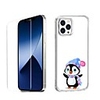 Penguin Case For Apple iPhone 12 iPhone 11 iPhone 12 Pro Max Unique Design Protective Case with Screen Protector Shockproof Back Cover TPU