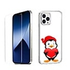Penguin Case For Apple iPhone 12 iPhone 11 iPhone 12 Pro Max Unique Design Protective Case with Screen Protector Shockproof Back Cover TPU