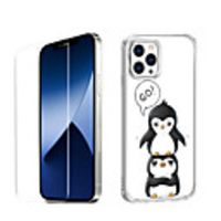 Penguin Case For iPhone 12 iPhone 11 iPhone 12 Pro Max Unique Design Protective Case with Screen Protector Shockproof Back Cover TPU