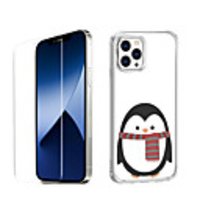 Penguin Case For iPhone 12 iPhone 11 iPhone 12 Pro Max Unique Design Protective Case with Screen Protector Shockproof Back Cover TPU