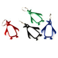 Penguin Shaped Aluminum Keychain Bottle Opener