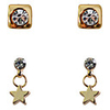 Pentagram Alloy Zircon Earring Sets(4 PCS)