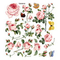 Peony Rose Wall Sticker New Flower Plant Bathroom Waterproof Sticker PVC Self-Adhesive
