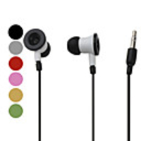 Peppermint Candy Design In-Ear Earphones with Extra Earbuds (Assorted Colors)