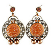 Persian Grandma Resin Gem-Studded Hollow Earrings