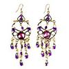 Persian Moon Resin Gem-Studded Earrings