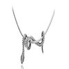 personality necklace crystal small snake winding shape necklace