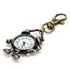 Personalized clock of Unisex Alloy Analog Quartz Keychain Watch (Bronze)