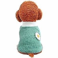 pet clothes,  dog sweater with daisy flower decor warm soft puppy sweatshirts outfit costume for small dogs medium dogs (xs:blue) miniinthebox