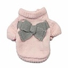 pet clothes for small/medium/large dogs, puppy solid color bow-knot sweater, puppy dog cat coat sweater apparel, puppy winter outerwear warm sweater dog outfits, dog coats, cat jackets clothing (xl,  pink)