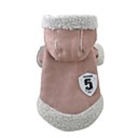 pet clothes,  winter warm coat chien dog pajamas pet clothes clothing small puppy hoodie coat cotton-padded jacket custome apparel (khaki)