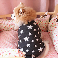 pet dog clothes fleece pullover star pattern shirt winter puppy short sleeve top for dogs black s miniinthebox