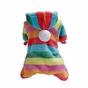 pet dog rainbow costume fleece dog hoodie colorful dog pajamas warm winter clothes for dog cat puppy kitten size xxl miniinthebox