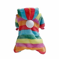 pet dog rainbow costume fleece dog hoodie colorful dog pajamas warm winter clothes for dog cat puppy kitten size xxl miniinthebox