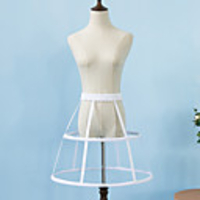 Petticoat Hoop Skirt Tutu Under Skirt 1950s White Black Petticoat / Crinoline