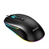 PHILIPS Wired USB Gaming Mouse 7 Button Led Breathing Light 1200/1600/2400/3200 DPI 4 Adjustable for PC Laptop