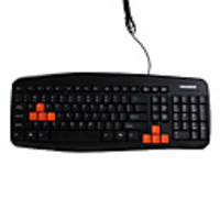 Phoeboo AK-2028 PS/2 Keyboard and USB Optical Mouse Set (Black)