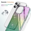 Phone Case For iPhone 13 13 Pro Max Case for Women Iridescent Glitter Crystal Anti-Yellowing Slim Thin Hard Back Bumper Frame Glitter Shine Dustproof Transparent Glitter Shine miniinthebox
