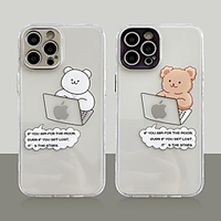 Phone Case For Apple Back Cover iPhone 12 iPhone 12 Pro Max iPhone 12 Pro Shockproof Dustproof Translucent Playing with Apple Logo Word / Phrase TPU miniinthebox