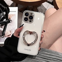 Phone Case For Apple Back Cover iPhone 12 Pro Max 11 Pro Max iPhone 13 12 Pro Max Portable with Stand Shockproof Solid Colored Acrylic miniinthebox