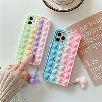 Phone Case For Apple Back Cover iPhone 12 Pro Max 11 SE 2020 X XR XS Max 8 7 6 Shockproof Dustproof Color Gradient Geometric Pattern TPU miniinthebox