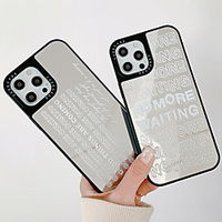 Phone Case For Apple Back Cover iPhone 12 Pro Max 11 SE 2020 X XR XS Max 8 7 6 Shockproof Dustproof Mirror Word / Phrase TPU miniinthebox