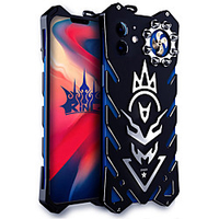 Phone Case For Apple Back Cover iPhone 12 Pro Max 11 SE 2020 X XR XS Max 8 7 6 Shockproof Dustproof Pattern Geometric Pattern Armor Metal miniinthebox