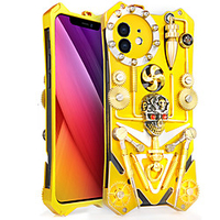 Phone Case For Apple Back Cover iPhone 12 Pro Max 11 SE 2020 X XR XS Max 8 7 6 Shockproof Dustproof Pattern Geometric Pattern Armor Metal miniinthebox
