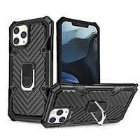 Phone Case For Apple Back Cover iPhone 12 Pro Max 11 SE 2020 X XR XS Max 8 7 6 Shockproof Dustproof Ring Holder Solid Colored TPU miniinthebox