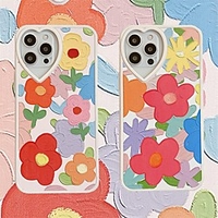 Phone Case For Apple Back Cover iPhone 12 Pro Max 11 SE 2020 X XR XS Max 8 7 Shockproof Dustproof Flower TPU miniinthebox