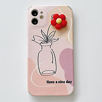 Phone Case For Apple Back Cover iPhone 12 Pro Max 11 SE 2020 X XR XS Max 8 7 Shockproof Dustproof Flower TPU miniinthebox