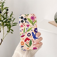 Phone Case For Apple Back Cover iPhone 12 Pro Max 11 SE 2020 X XR XS Max 8 7 Shockproof Dustproof Flower TPU miniinthebox