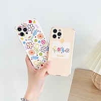 Phone Case For Apple Back Cover iPhone 12 Pro Max 11 SE 2020 X XR XS Max 8 7 Shockproof Dustproof Geometric Pattern Flower TPU miniinthebox