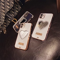Phone Case For Apple Back Cover iPhone 12 Pro Max 11 SE 2020 X XR XS Max 8 7 Shockproof Dustproof Heart Transparent TPU miniinthebox