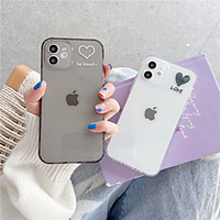 Phone Case For Apple Back Cover iPhone 12 Pro Max 11 SE 2020 X XR XS Max 8 7 Shockproof Dustproof Heart Transparent TPU miniinthebox
