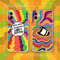Phone Case For Apple Back Cover iPhone 12 Pro Max 11 SE 2020 X XR XS Max 8 7 Shockproof Dustproof Lines / Waves TPU miniinthebox
