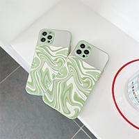 Phone Case For Apple Back Cover iPhone 12 Pro Max 11 SE 2020 X XR XS Max 8 7 Shockproof Dustproof Mirror Lines / Waves TPU miniinthebox