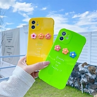 Phone Case For Apple Back Cover iPhone 12 Pro Max 11 SE 2020 X XR XS Max 8 7 Shockproof Dustproof Solid Colored Flower TPU miniinthebox