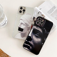 Phone Case For Apple Back Cover iPhone 12 Pro Max 11 SE 2020 X XR XS Max 8 7 Shockproof Dustproof Solid Colored Geometric Pattern TPU miniinthebox