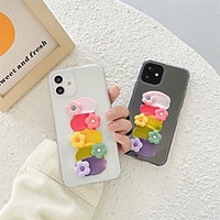 Phone Case For Apple Back Cover iPhone 12 Pro Max 11 SE 2020 X XR XS Max 8 7 Shockproof Dustproof Transparent Flower TPU miniinthebox