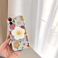 Phone Case For Apple Back Cover iPhone 12 Pro Max 11 SE 2020 X XR XS Max 8 7 Shockproof Dustproof with Stand Cartoon Flower TPU miniinthebox